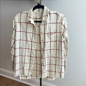 Madewell Plaid Shirt in Cream